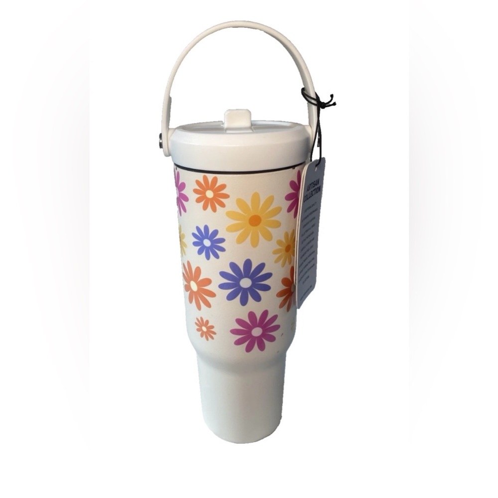 Hydrapeak Artisan Collection Daisy Flowers Pattern 32oz Water Bottle NEW